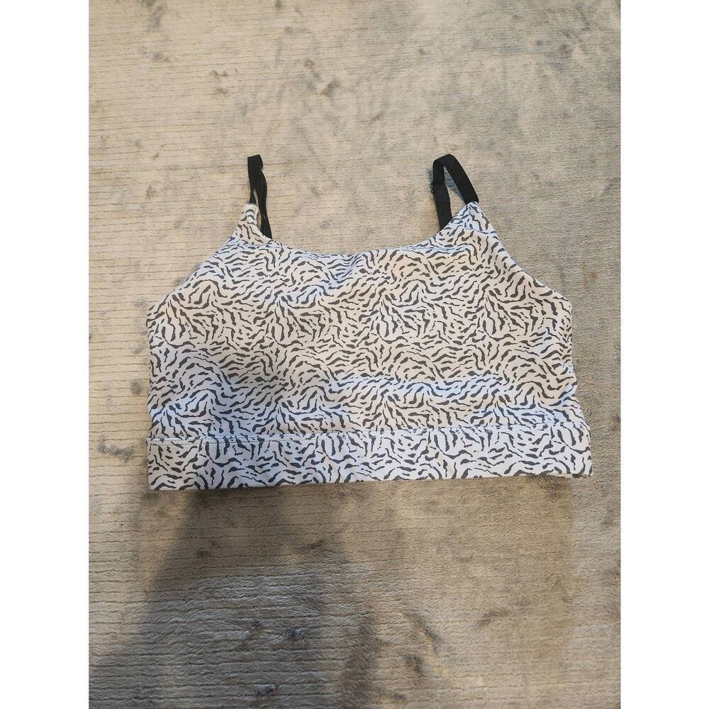ALLFENIX Sports Bra LightbBlue Cheetah Print Size Small